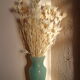 Vase en opaline bleue turquoise