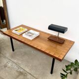 70s walnut marquetry coffee table