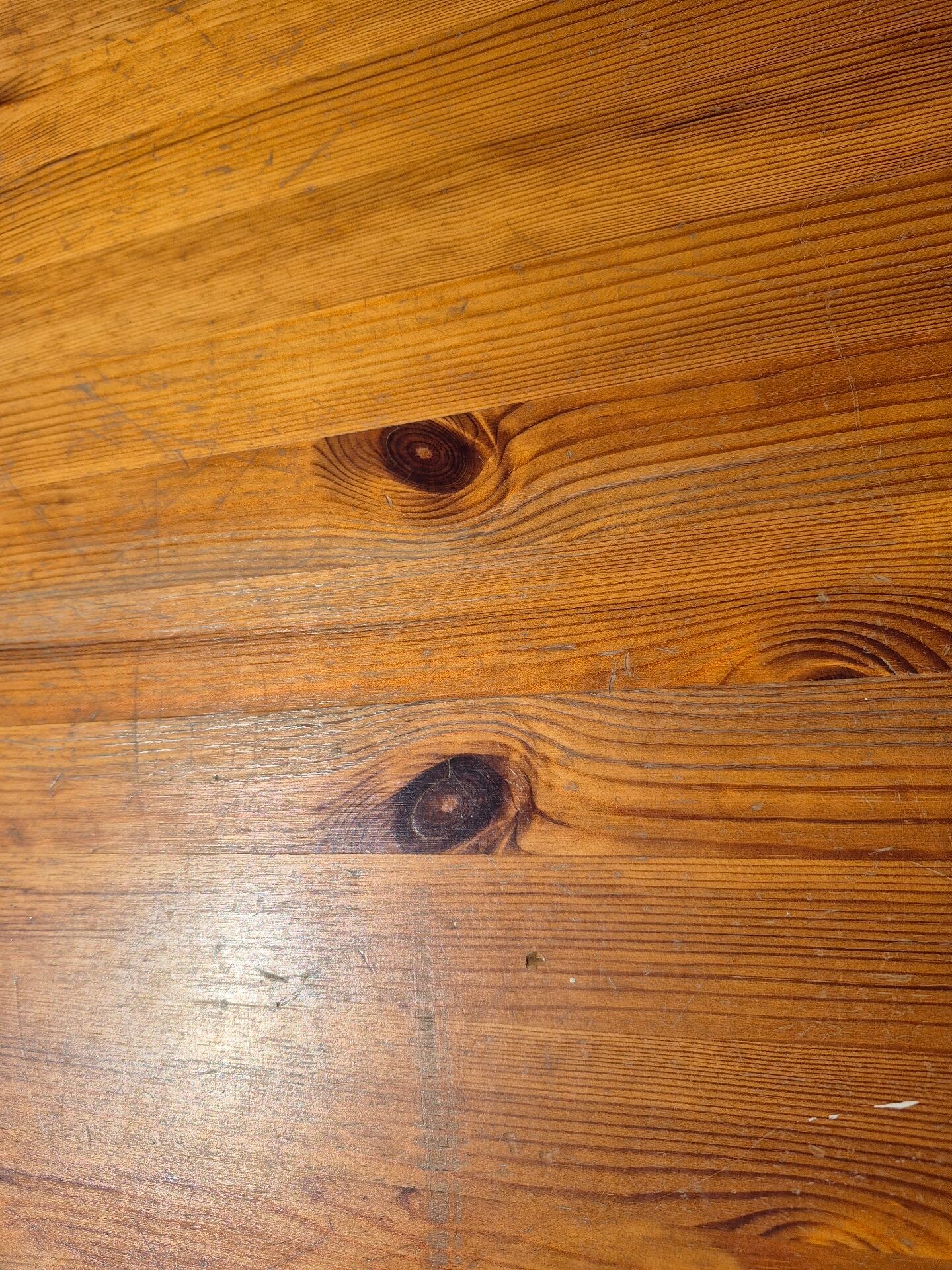 Vintage set pine coffee table and corner table