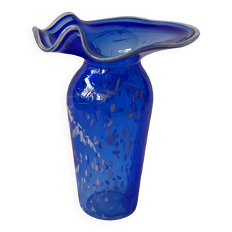 Vase en verre soufflé signé Martine Durand-Gasselin