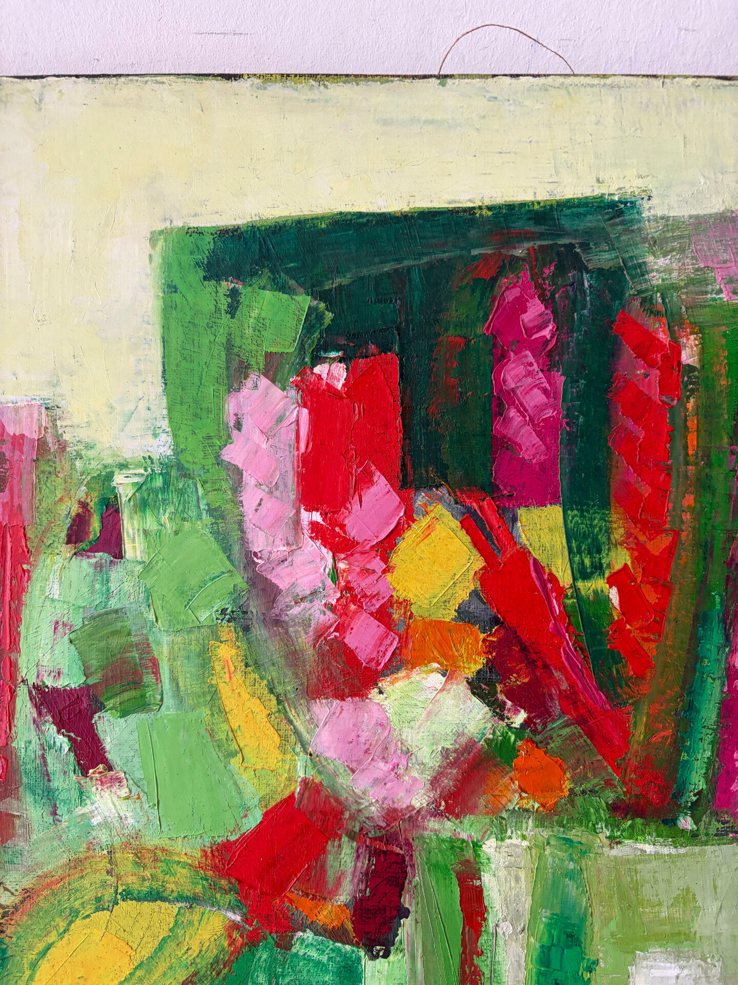 Abstract bouquets, knife oil painting