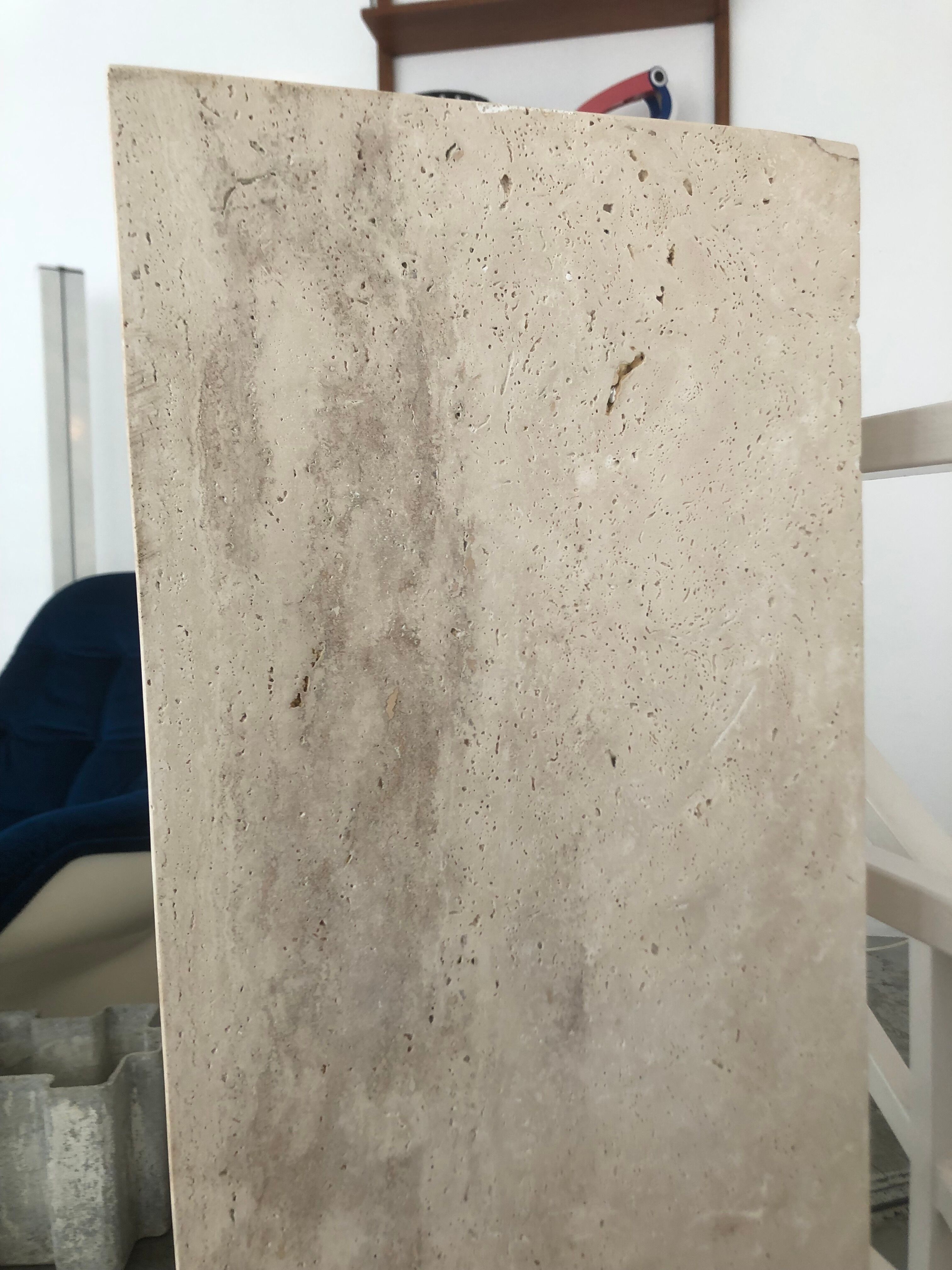 Travertine stele