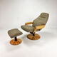 Fauteuil & repose-pied, années 1980