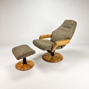Fauteuil & repose-pied, années 1980