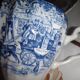 2 chocolate and English porcelain saucers