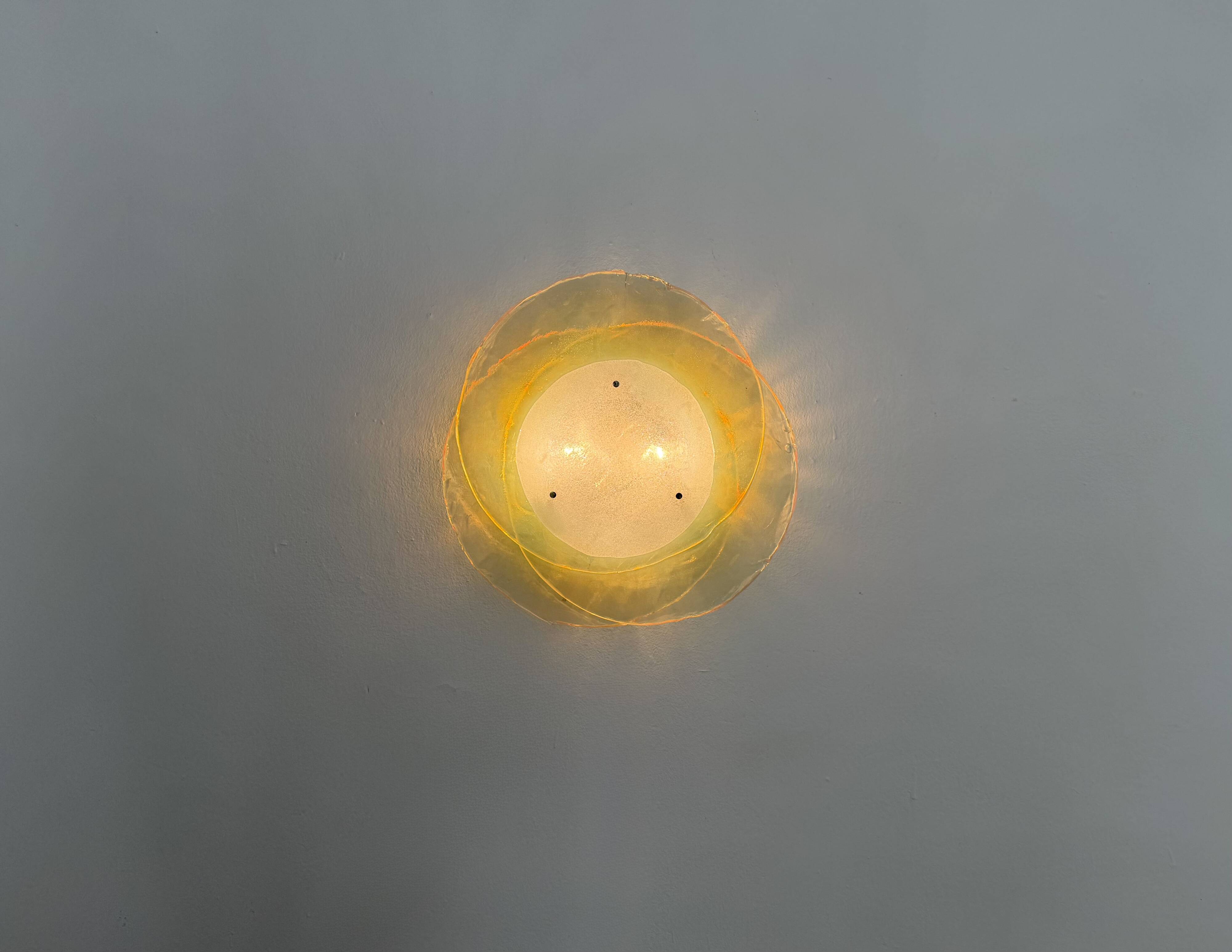 Murano Glass Flush or Wall Lamp by Carlo Nason for Mazzega