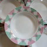 11 antique deep plates from Digoin and Sarreguemines