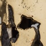 BRUTALIST BRONZE LAMP, DAVID MARSHALL, 1980s