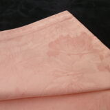 Tangerine-colored damask cotton tablecloth 1.65 x 1.65 m