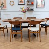 1 set of 3 vintage retro chairs by Farstrup