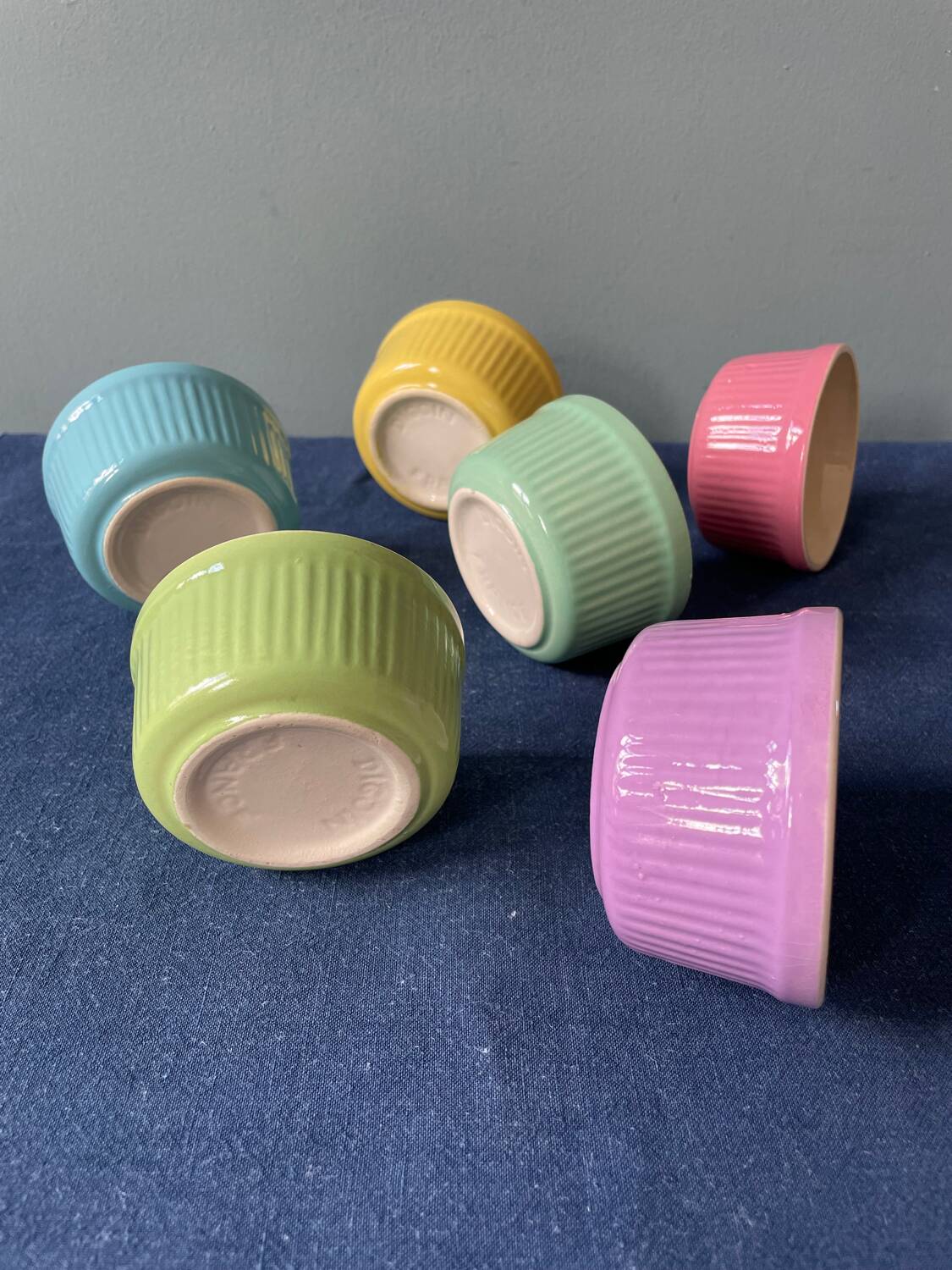 Série de 6 ramequins vintage Digoin France