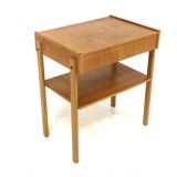 Scandinavian oak bedside table, Sweden, 1960s