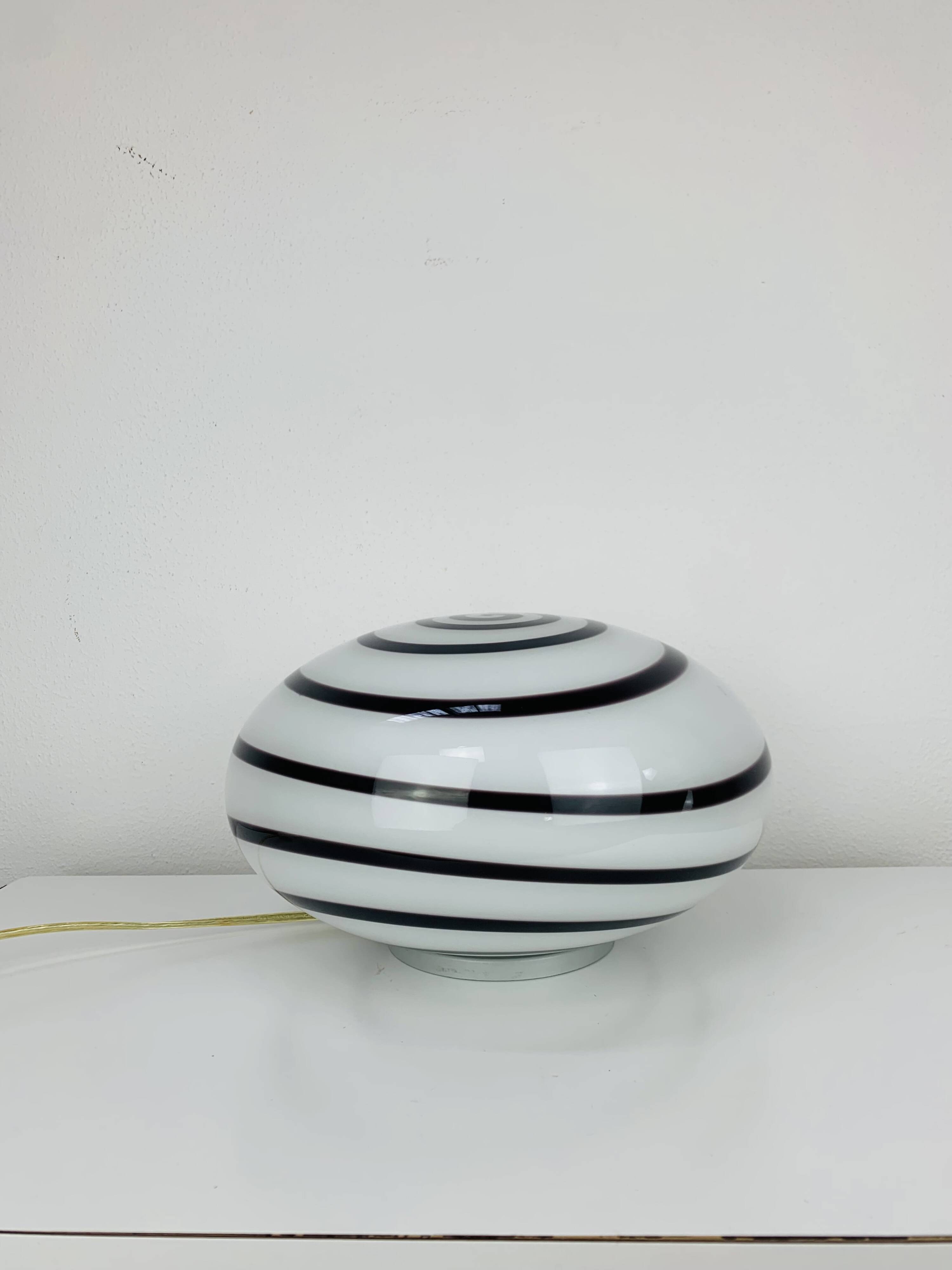 Zebra glass ball lamp by Eglo, 90s, vintage