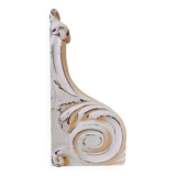 Shabby chic white patina pediment woodwork