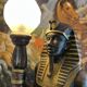 Large Egyptian lamp in the style of Tutankhamun – Vintage Egyptomania
