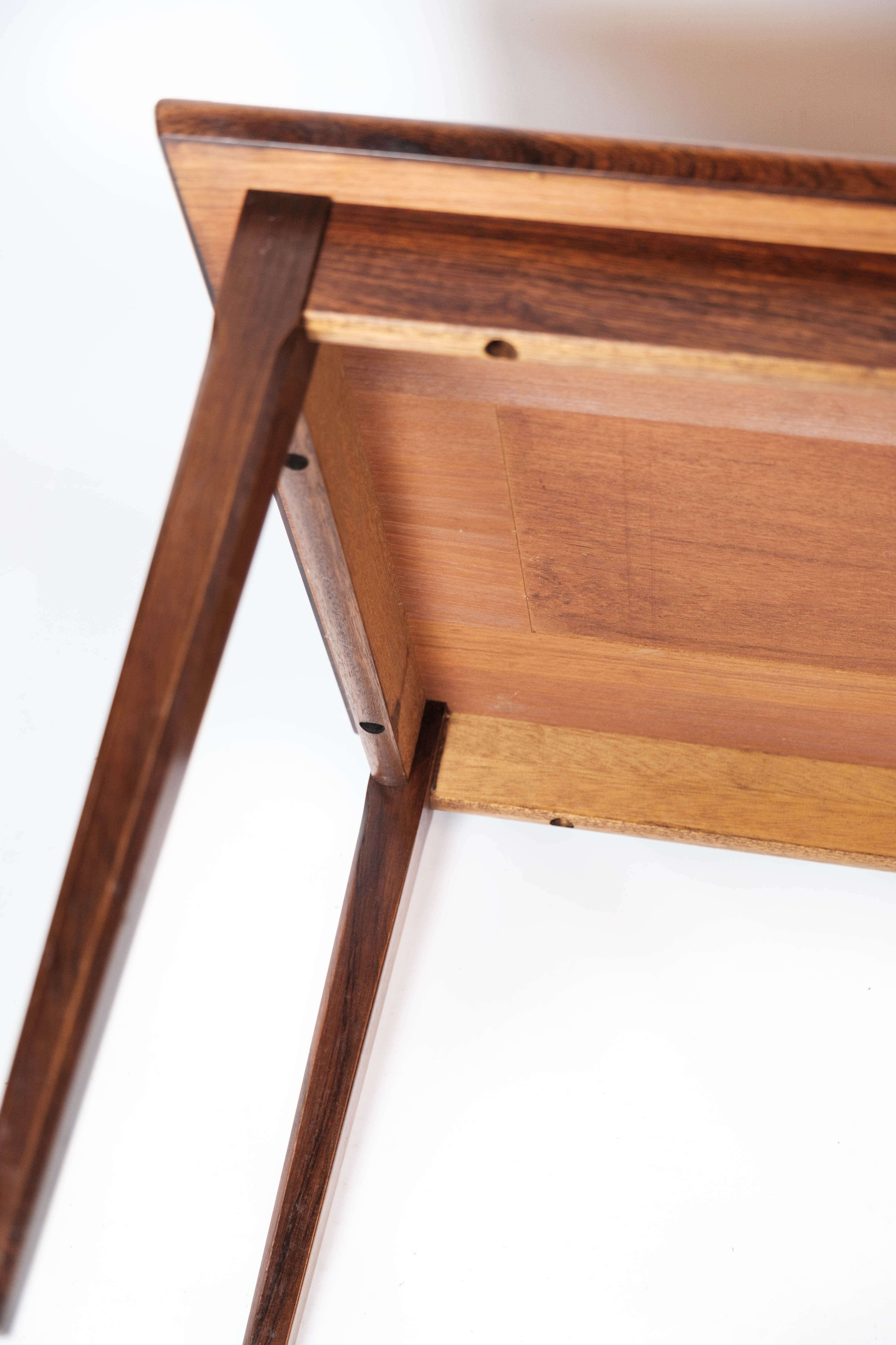 Coffee table in rosewood and black slate of Danish design, 1960s