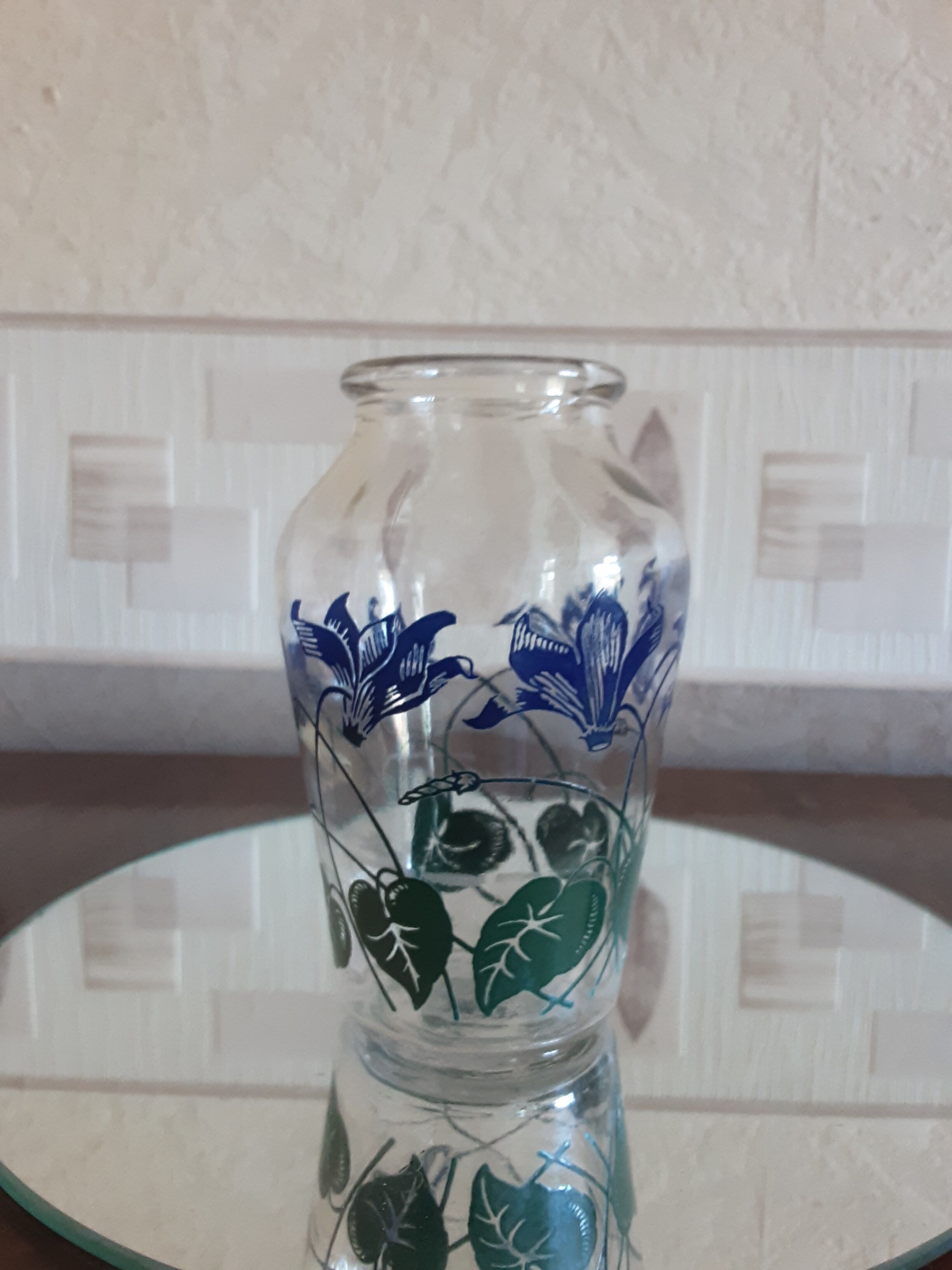 Glass hyacinth vase - vintage