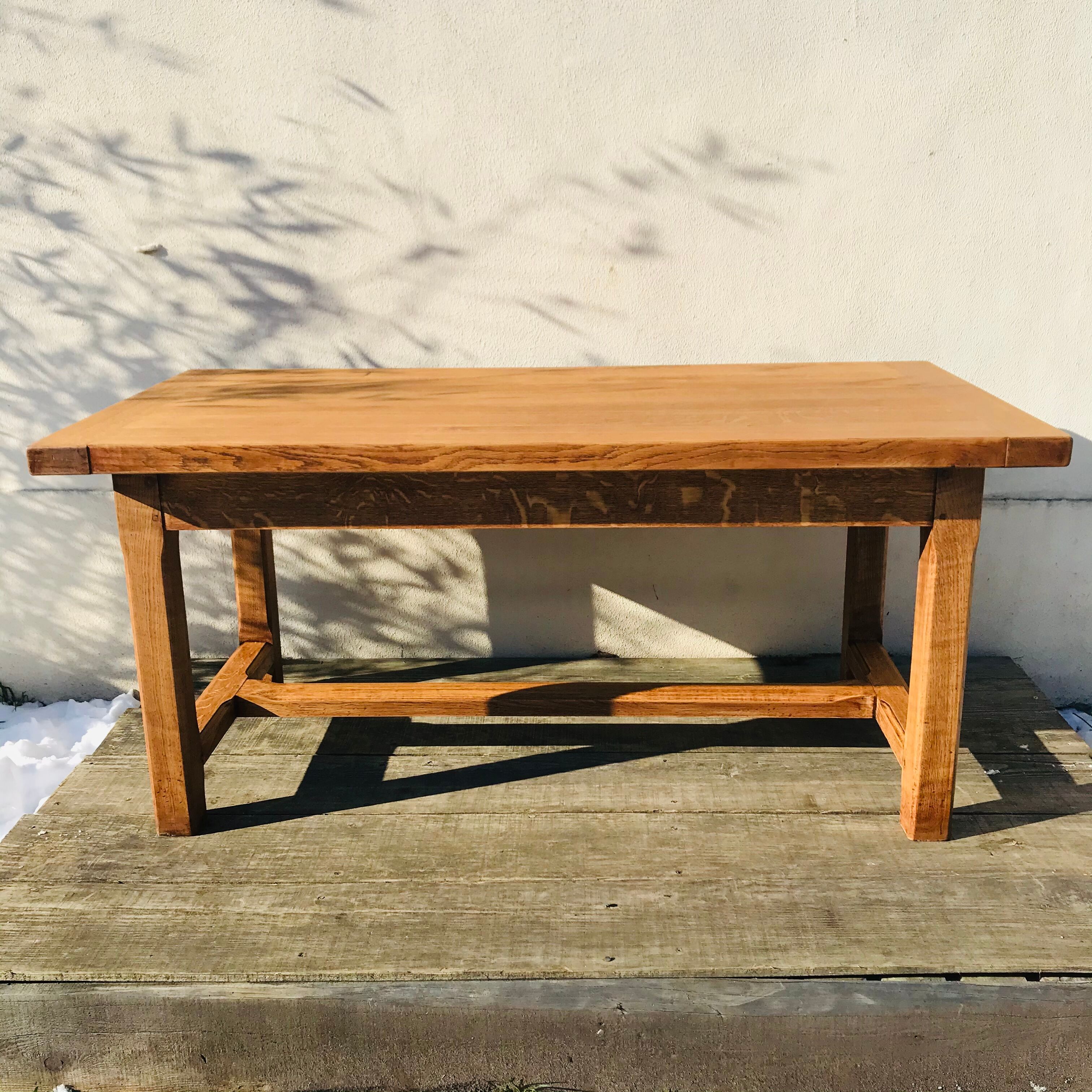 Table de ferme en chêne massif