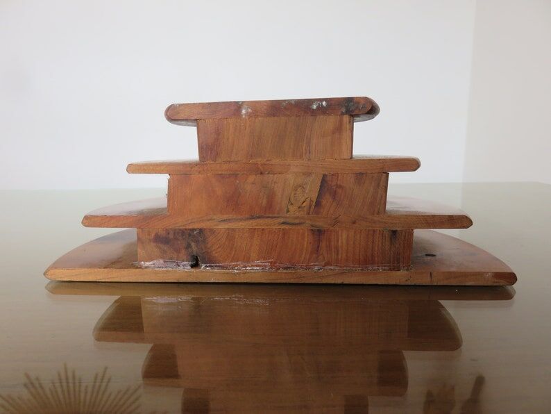 Elm magnifying glass letter holder Art Deco 30s 40s