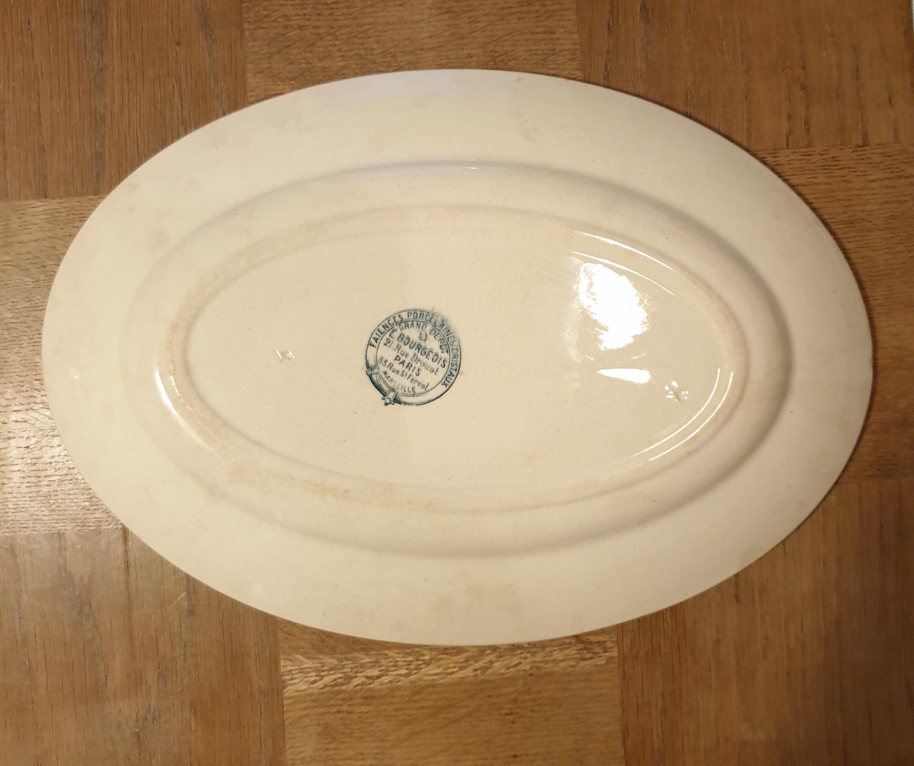 E.Bourgeois paris oval service plate
