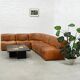 Modular canapé De Sede 'DS-15' in patinated cognac leather, Switzerland 1970