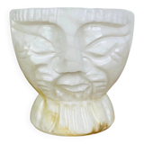 Anthropomorphic ashtray in alabaster, vintage