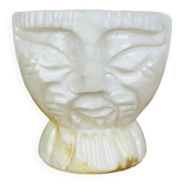 Anthropomorphic ashtray in alabaster, vintage