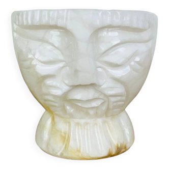 Anthropomorphic ashtray in alabaster, vintage