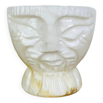 Vide poche anthropomorphe en albâtre, vintage