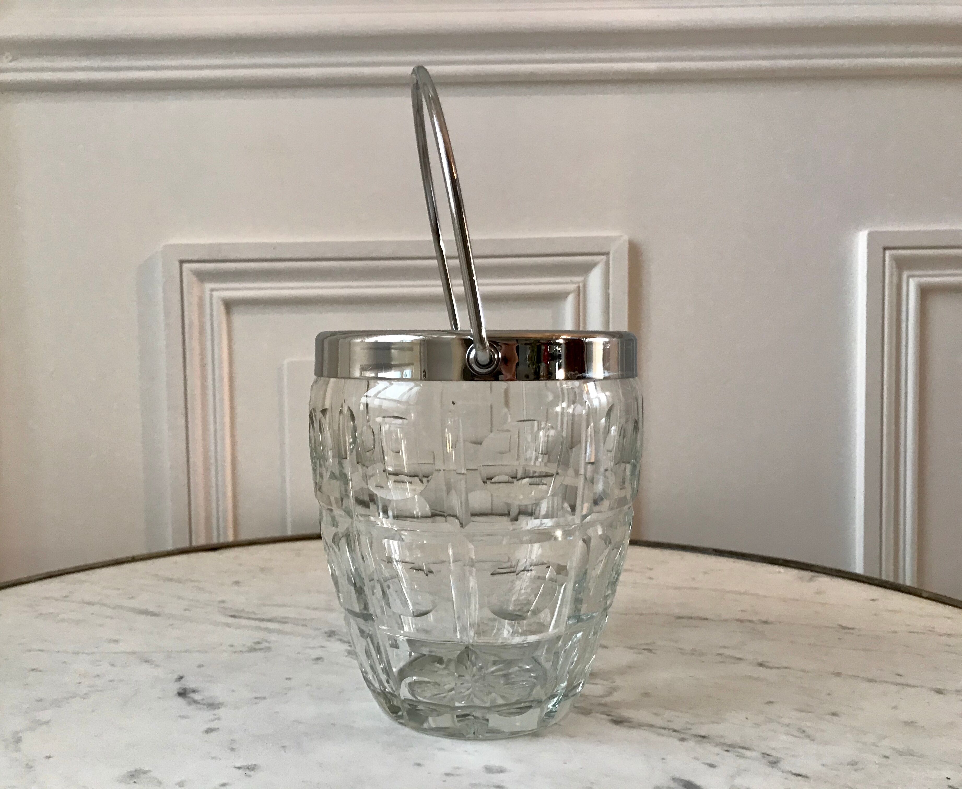 70s crystal ice bucket