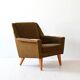 Fauteuil vintage scandinave avec tissu d'origine
