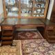 Immense oak solid wood staff desk in English style 248 x 114 cm