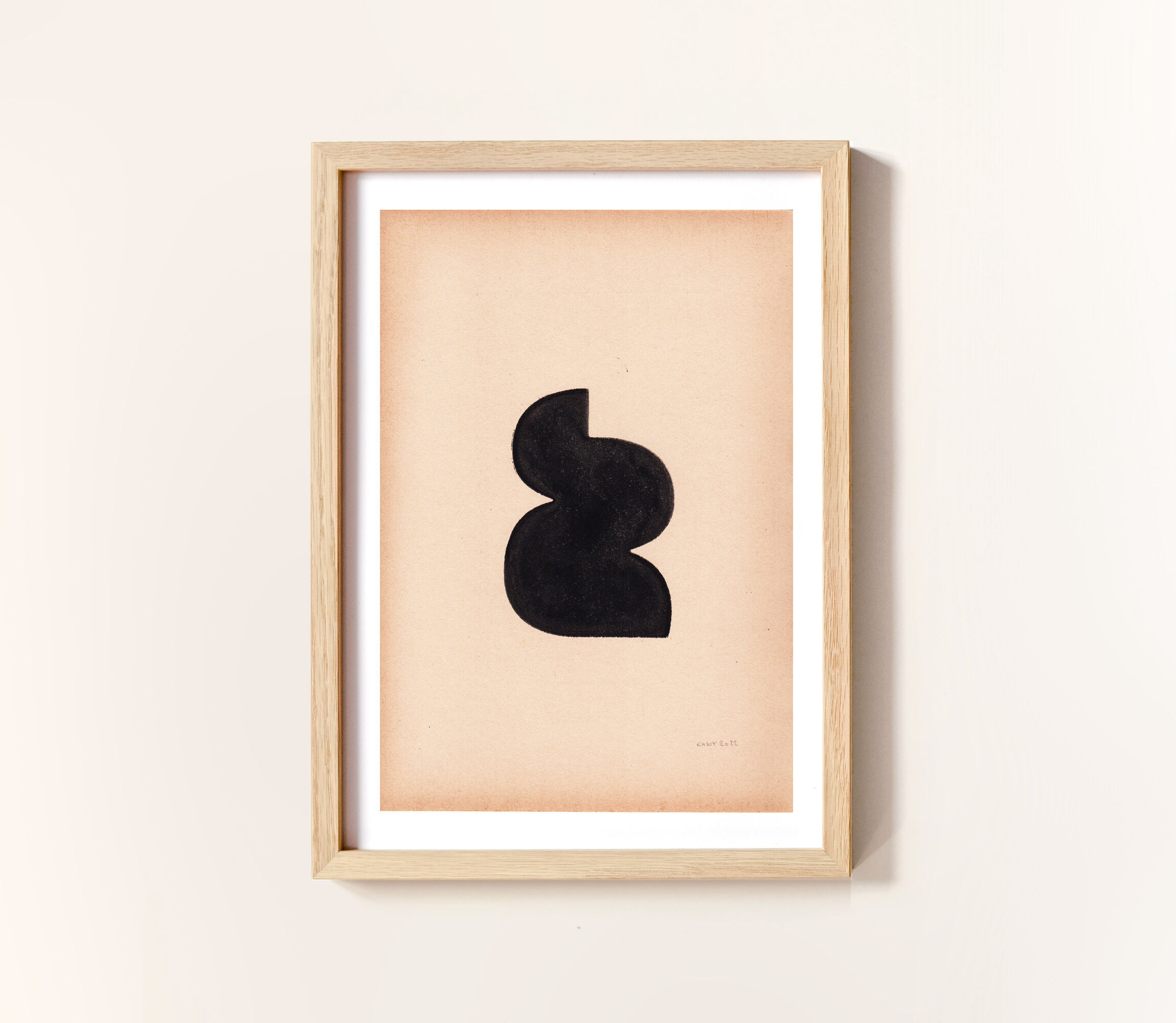 Peinture sur papier, signée Eawy