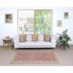 Vintage Handmade Turkish Wool Accent Rug with Floral Pattern for Living Room