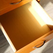 Oak desk, splayed legs, drawers, 1960.