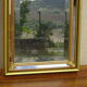 Vertical mirror, gold frame with beading.