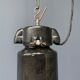 Large black enamel Bauhaus hanging lamp