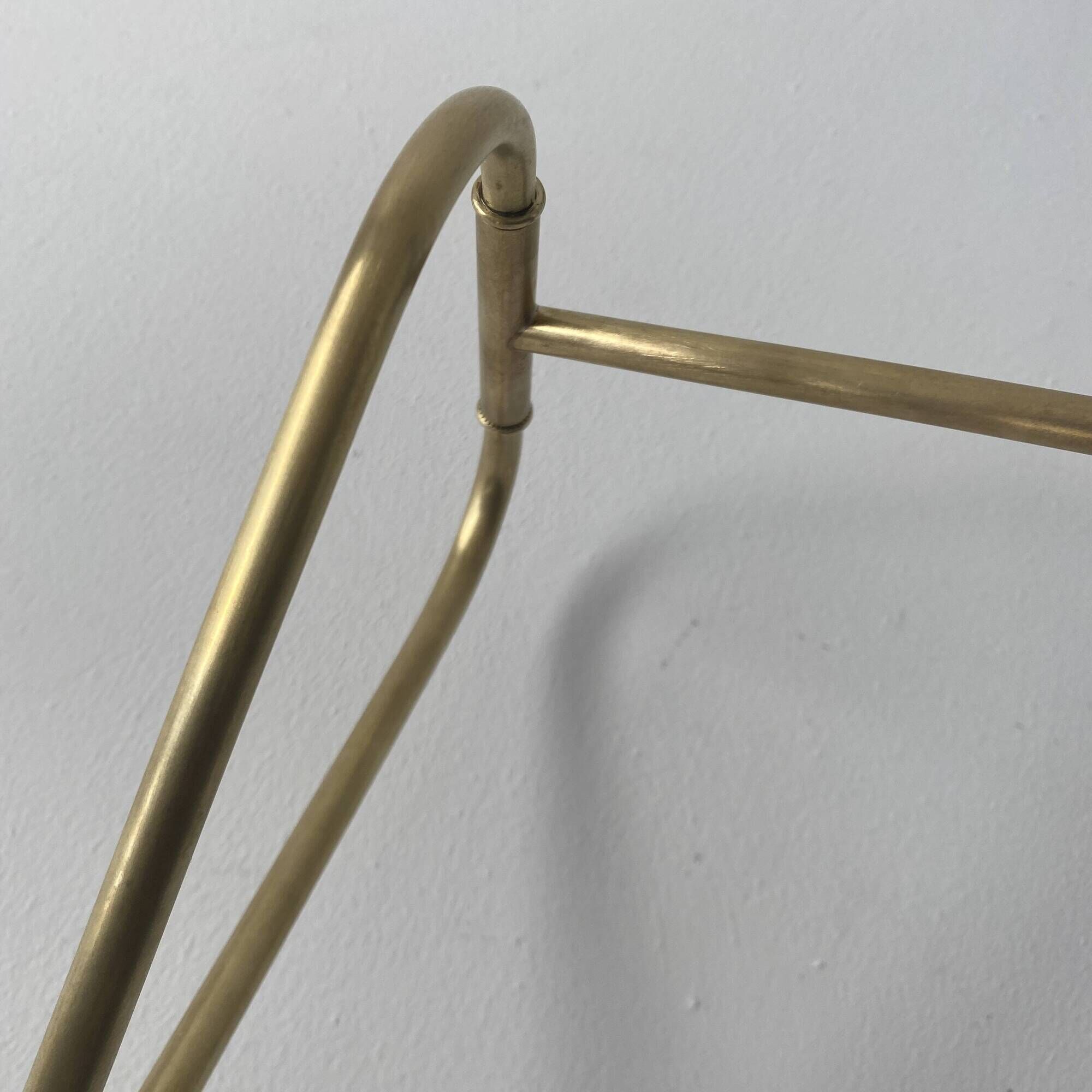 Old brass and prismatic glass xxl stem lamp