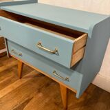 Vintage compass foot chest of drawers