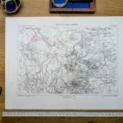 Dresden and Saxon Switzerland, original map printed in 1879.