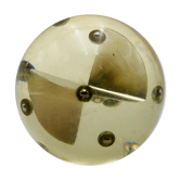 Paper press ball shape, resin with inclusions, 70s