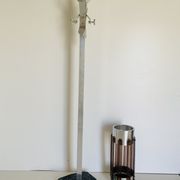 1970s vintage chrome coat and umbrella racks, set of two