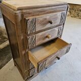Art Deco wooden chest of drawers with 5 drawers