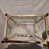 Hollywood Regency style side table, in the style of Dewulf for Belgo Chrom
