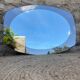 Smoked mirror 60s/70s 69x49cm