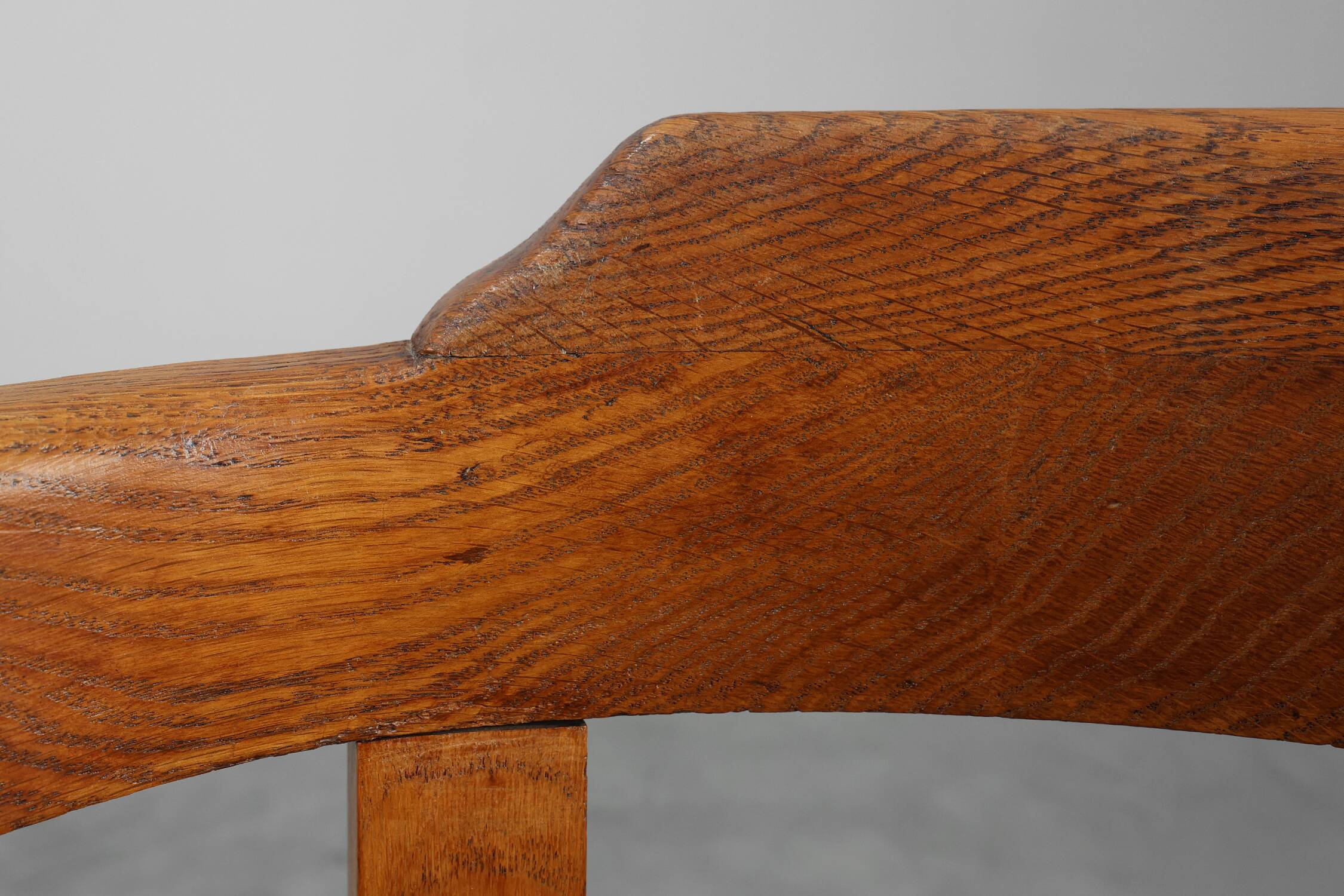 French Neoclassical Oak Chair with Wicker Seat, Late 19th Century