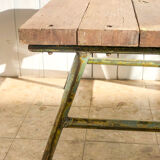 Industrial coffee table patina green