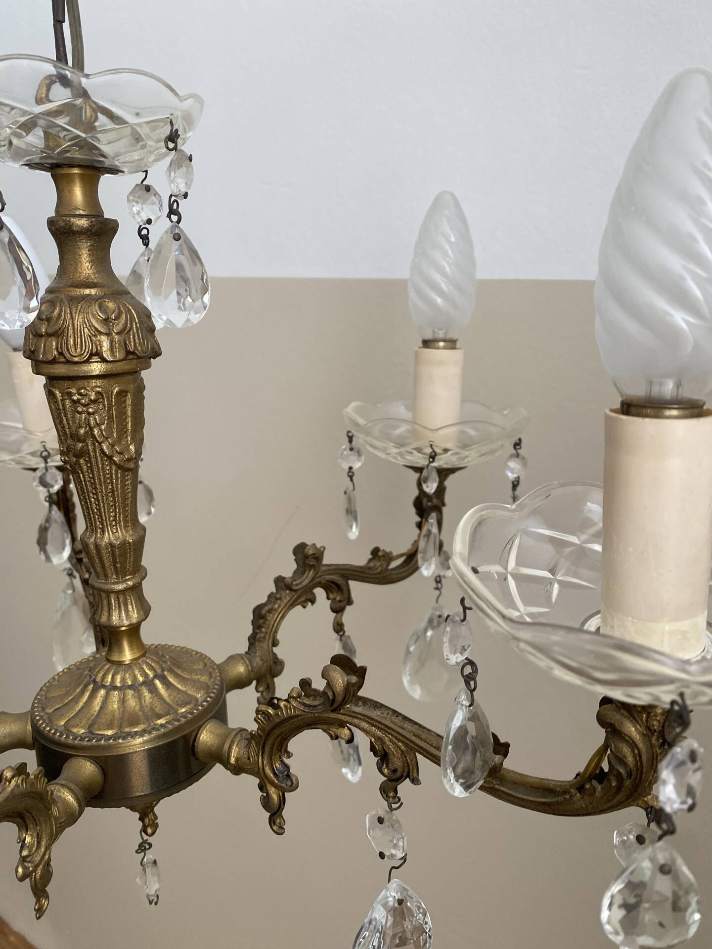 Lustre vintage en bronze