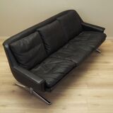 Brown leather sofa, Danish design, 1970s, designer: Werner Langenfeld, manu