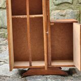 Vintage wooden doll wardrobe Art Deco